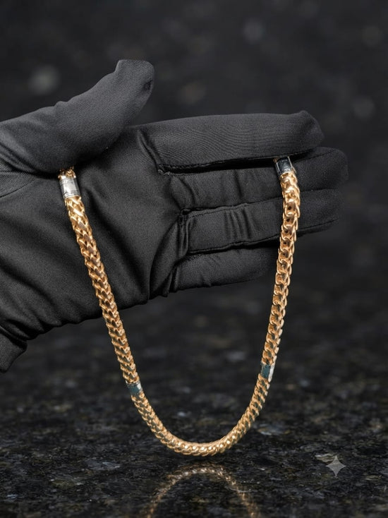 Gold Rope Link Necklace, Men&