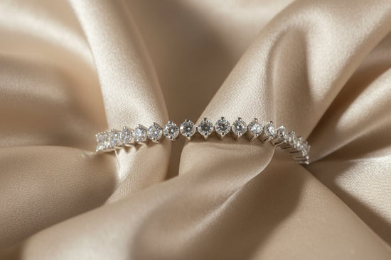 MOISSANITE DIAMOND TENNIS Bracelet Round Cut Two Prong Setted Tennis Bracelet With 14kt Gold Over Silver, Tennis Bracelet, diamond bracelet