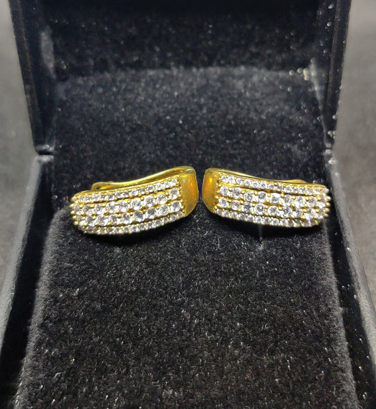 1.0 CARAT DIAMOND HOOP Earrings In 925 Sterling Silver, Diamond Hoop Earrings , Wedding Hoop Earrings for Her, Gift For Her,Diamond Earrings