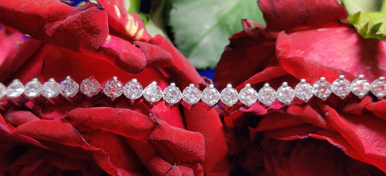 MOISSANITE DIAMOND TENNIS Bracelet Round Cut Two Prong Setted Tennis Bracelet With 14kt Gold Over Silver, Tennis Bracelet, diamond bracelet