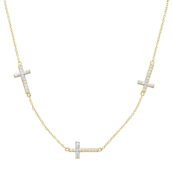 Dainty Charm Necklace, Sterling Silver Necklace, Silver Charm Necklace, Minimalist Necklace, Cross Necklace, Layering Necklace, Gift for Her