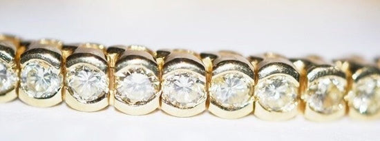 Tennis Bracelet Half Bezel, Moissanite Diamond Tennis Bracelet For Women, Size 5-12 Inches, Gift for Women,