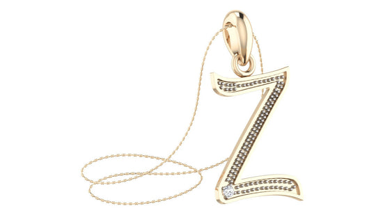 Diamond Letter Necklace, Valantine Day Pendant, Gift For Her, Moissanite Letters A-Z Necklace Pendants,Letters Necklace,Initial Necklace