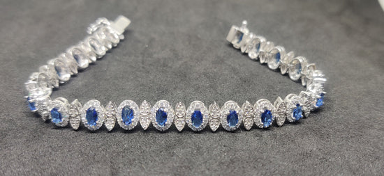 Gemstone Tennis Bracelet, Moissanite Bracelet, Alternate Diamond Bracelet, Multistone Bracelets, Tennis Bracelet, Classic Bracelet for Women