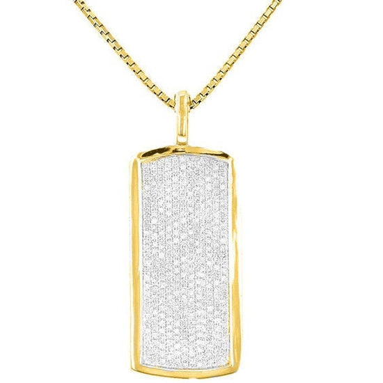 Moissanite Pendant Necklace • Dog Tag Pendant - Classic and Customizable Pet ID Jewelry, Handmade Pendant For Men & Women •