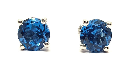 DIAMOND STUDS, TINY Stud Earring, Tiny Trendy Modern Sterling Silver Delicate Stud Earring, Blue Sapphire Stud Earring, Mothr&