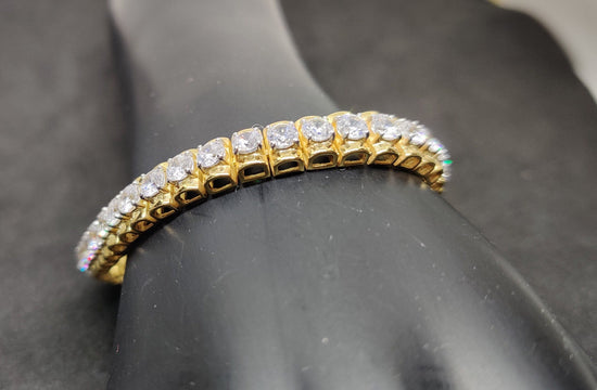 Moissanite Tennis Bracelet, Diamond Tennis Necklace, Moissanite Round Tennis Bracelet in Sterling Silver, Engagement Bracelet , Gift For Her