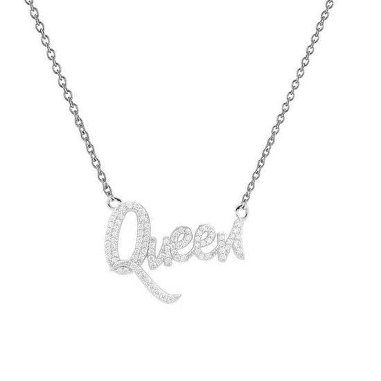 Moissanite diamond Personalized Necklace, Sterling Silver Name Necklace, Personalized Jewelry, Custom Name Jewelry, Gifts Mother&