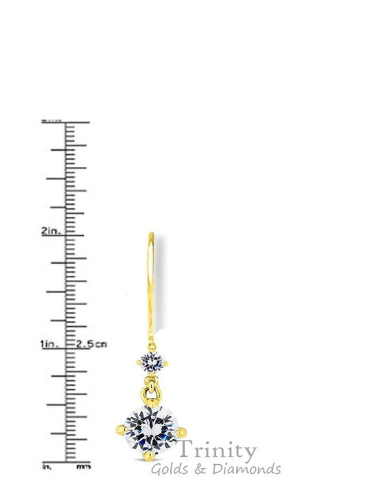 Moissanite Drop Earrings, Prong Set Diamond Drop Earrings, Sterling Silver Diamond Dangle Earrings, Moissanite Earrings, Mother&