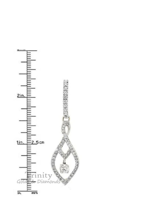 DIAMOND DANGLE EARRINGS,14 Kt Gold Plated Dangle Earrings Silver,Bridal Earrings Silver,925 Sterling Silver Earrings,Diamond earring dangle