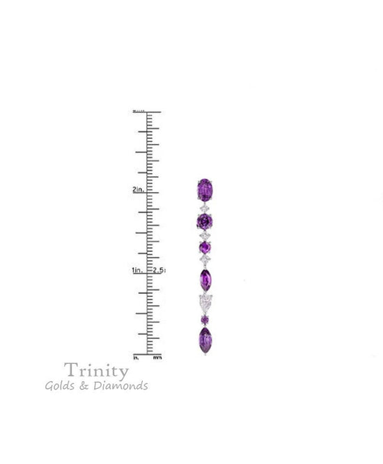 AMETHYST EARRINGS,STERLING Silver Purple Amethyst Earrings, Amethyst Dangle Earrings, February Birthstone , Dangle Earrings, Wedding Gifts