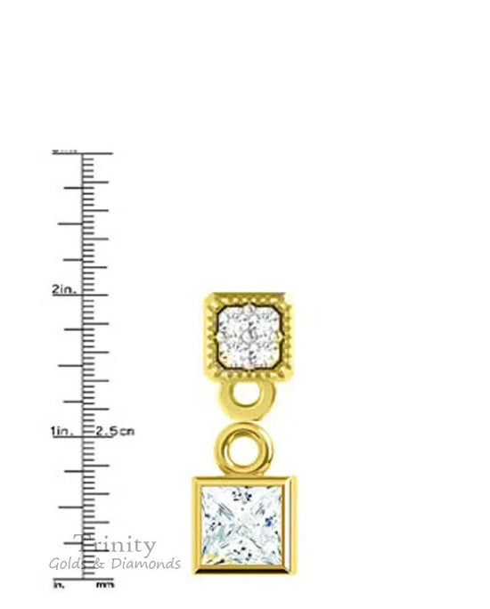 DIAMOND DANGLE EARRINGS, Sterling silver Dangle And Drop Earrings, sterling silver earrings