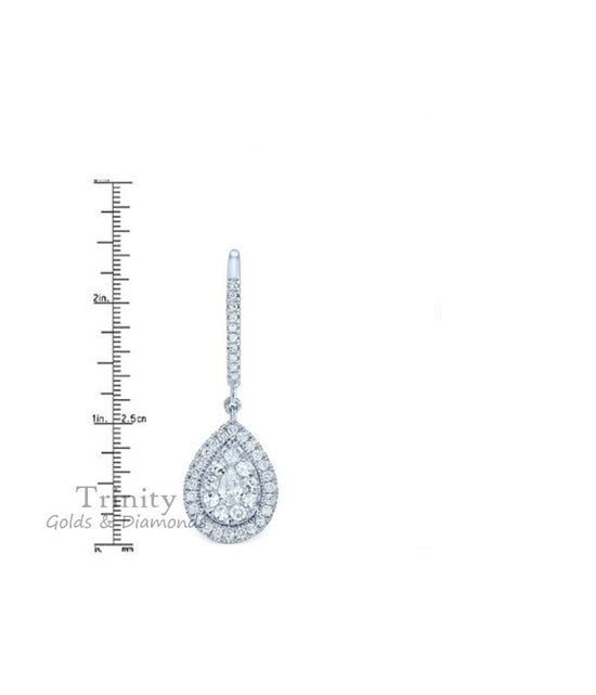 MOISSANITE EARRING, LEVER Back Earring, Screw Back Round Cut Wedding Earring, Valentine Day Earrings Gift For Wife, Sterling silver Earrings