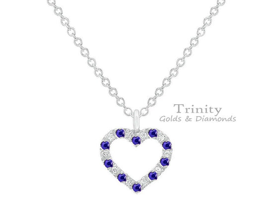 Emerald And Moissanite Small Heart Necklace With 18 Inch Cable chain , Emerald Heart Necklace, Moissanite Heart necklace, silver Necklace