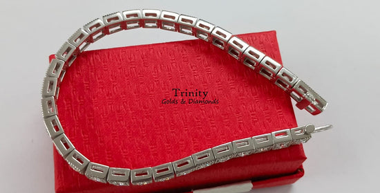 4.00 CT 925 Sterling Silver Tennis Bracelet, Square Box Diamond Tennis Bracelet, Vintage Inspired Bracelet, Perfect Mothers Day Gift