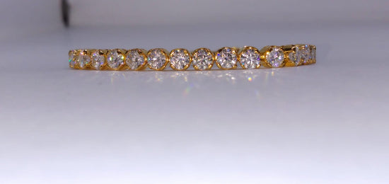 MOISSANITE BOLO BRACELET, Real Moissanite Diamond Bolo Adjustable Bracelet In Sterling silver With 14kt Gold finish/Wedding Diamond Bracelet