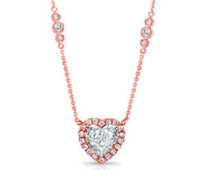 925 Sterling Silver Cubic Zirconia Diamond Heart Pendant Necklace, Diamond Heart Necklace, Small Delicate Small Heart Pendant Necklace, Gift