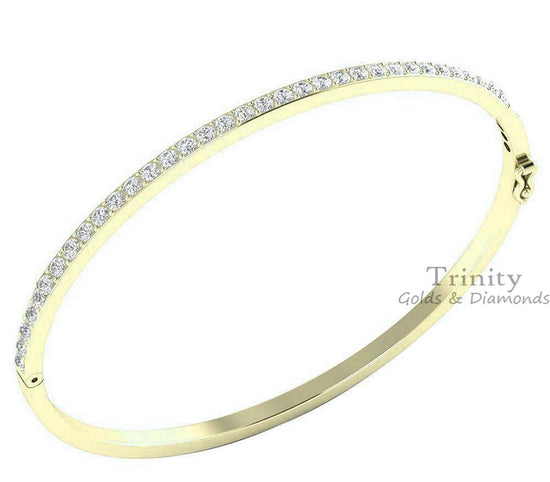 3CT Diamond Bangle Bracelet, 14k Yellow Gold Plated, Handmade Bangle Bracelet, Diamond jewellery, Moissanite Bangle Bracelet, Gift For Her