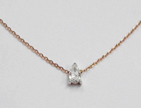 2.00CT Pear Shape Diamond Necklace, Diamond Dainty Delicate Necklace Pendnat, 925 Sterling Silver Diamond Necklace, Gifts, Mother&