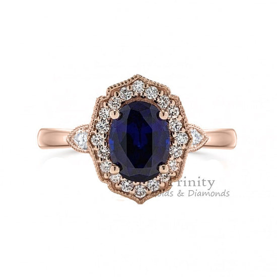 Blue Sapphire Wedding Ring, Unique Sapphire Wedding Anniversary Ring For Women, 925 Sterling Silver Sapphire Engagement Ring,Birthstone Ring