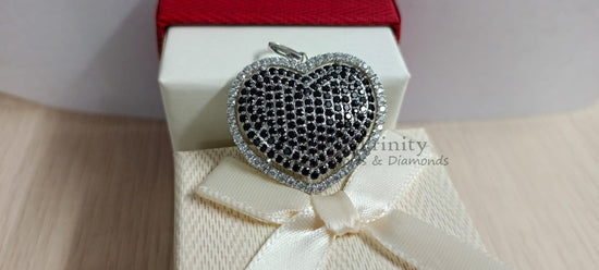 Moissanite Heart Shape Pendant Necklace, Sterling Silver Pendant, Moissanite Necklace, Heart Moissanite Necklace, Mother&