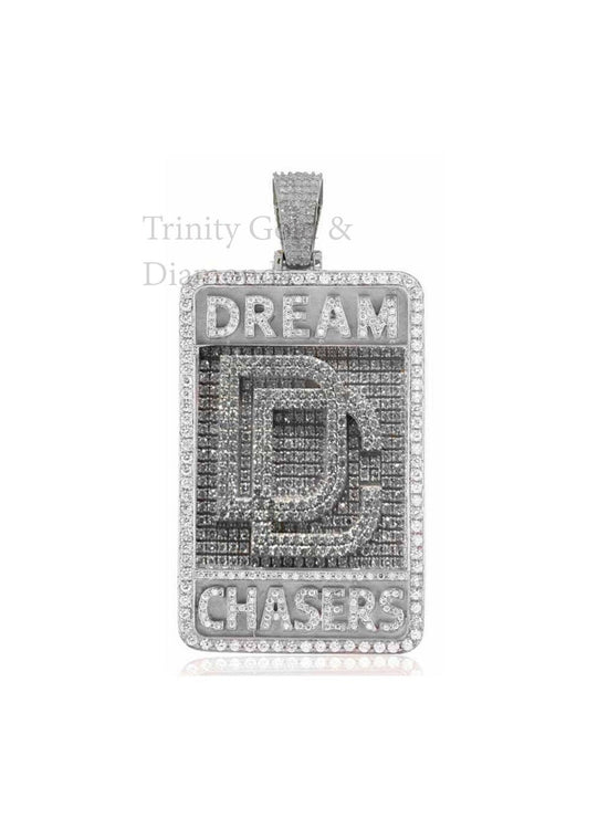 DC Pendant • Dream Chaser Hip Hop Moissanite Diamond Pendant • Perfect Gift For Dream Lover • Gift for Him • Custom Hip Hop Pendant • GIFT
