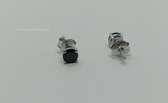 6.0mm Black Stud Earring Black Gemstone Earring Black Moissanite Stud Earrings for Men & Women Perfect gift in 925 Sterling Silver