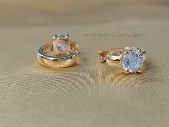 4.0CT Hoop Earrings • Moissanite Solitaire Diamond Hoop Earrings With GRA Certificate • Classic Single Stone Hoop Earrings For Women • Gifts