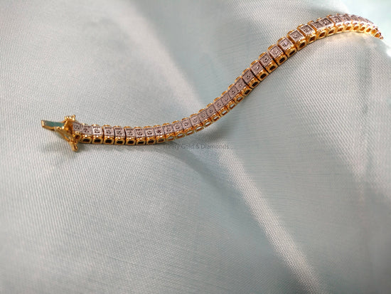 Lab Grown Diamond Tennis Bracelet For Women • Classic Tennis Bracelet • Anniversary Gift • Two tone Tennis Bracelet • 6.0mm in Width •