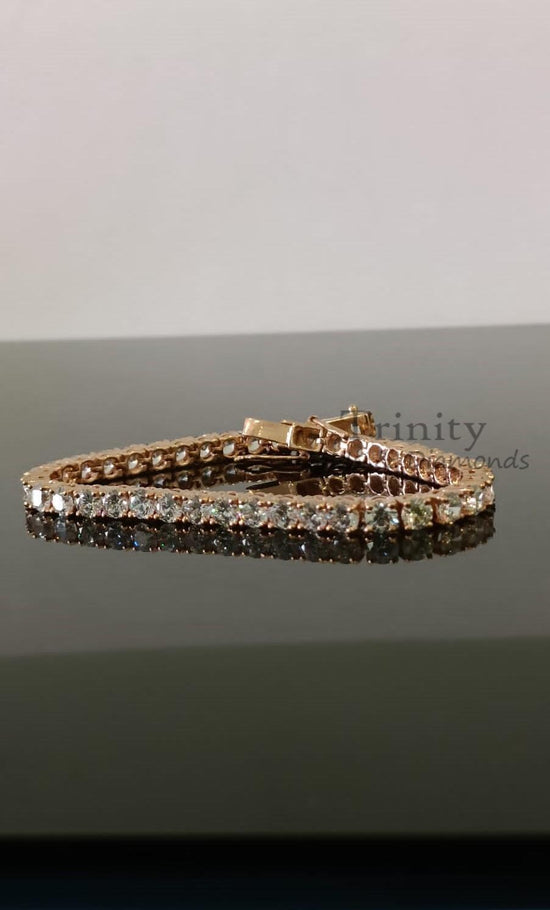 Tennis Bracelet For Women • Moissanite Diamond Bracelet for Women • Link Bracelet • Moissanite Diamond Bracelet Gift for Women • Size-6-12In