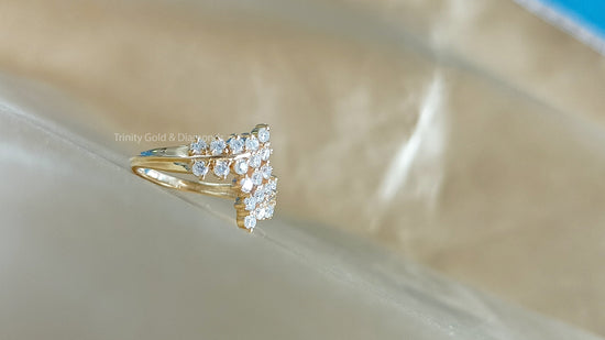 Estate moissanite ring for her • Cluster Ring • Anniversary gift for women • Silver jewelry • Gift for women • Moissanite Statement ring