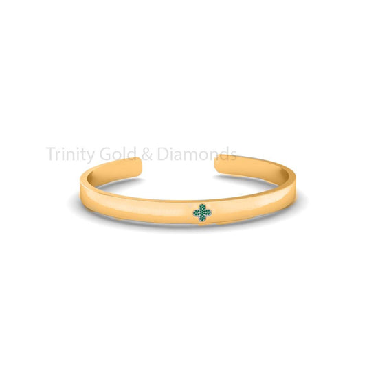 Clover Shape Bangle • Open Bangle for Men and Women • Gold Bangle • Cuff Bangle • Perfect Gift •