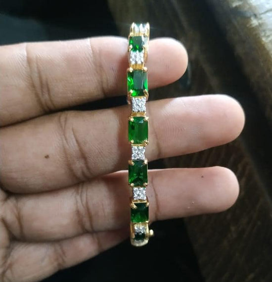 Emerald Cut Tennis Bracelet For Women • Moissanite and Emerald Diamond Tennis Bracelets Perfect Anniversary Gift for Women • Size-5-10US