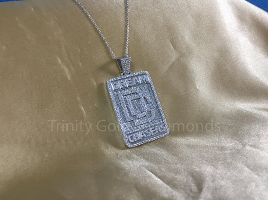 DREAM CHASERS PENDANT, Moissanite Diamond Hip Hop Pendant, Sterling Silver Dream Chasers Pendant Men And Women, Moissanite Hip Hop Jewelry