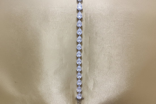 Pear Cut Tennis Bracelet For Women • Anniversary Gift for Her • Timeless Teardrop East-West Pear Lab Grown Diamond Tennis Bracelet 5-10 Inch