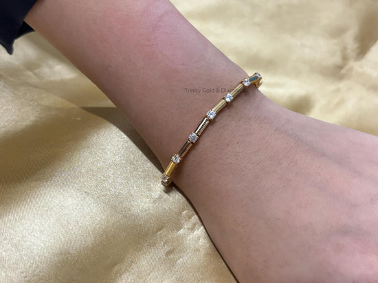 Lab Grown Diamond Link Bracelet for Women • Delicate 3.0mm Tennis Bracelet • Perfect Anniversary Gift for Her • Size 5-10 Inches