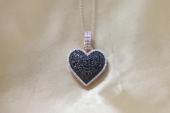 Dark Brown Gemstone Heart Pendant Necklace • 925 Sterling Silver • Heart-Shaped Brown Pendant • Classic Heart for Her • Perfect Gifts