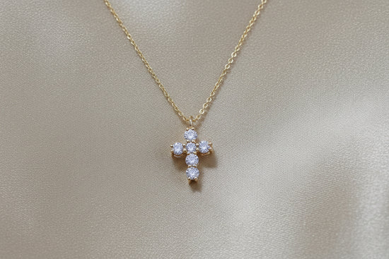 Cross Pendant • Dainty Cross Pendant Necklace For Women • Minimalist Cross Pendant Necklace • Moissanite Diamond Cross Pendant Gift for Her