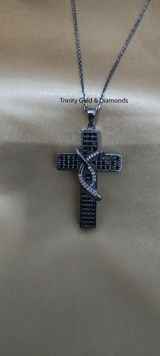 Big Cross Pendant for Men • Extra Large Sterling Silver Cross Pendant • Perfect Christmas Gift • Statement Jewelry • Infinity Cross