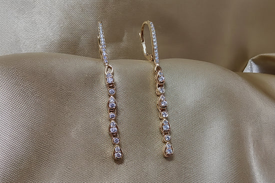 Chandelier Earring • Moissanite Diamond Earring for Women • Perfect Christmas Gift •