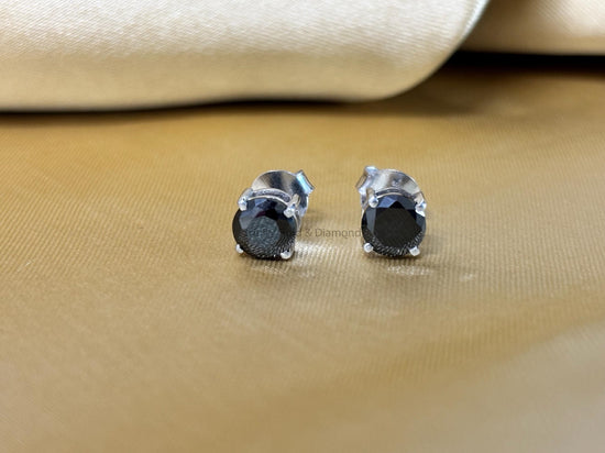 Black Stud Earring For Him And Her • 6.0mm Stud Earrings with Screw Back • Perfect Gift