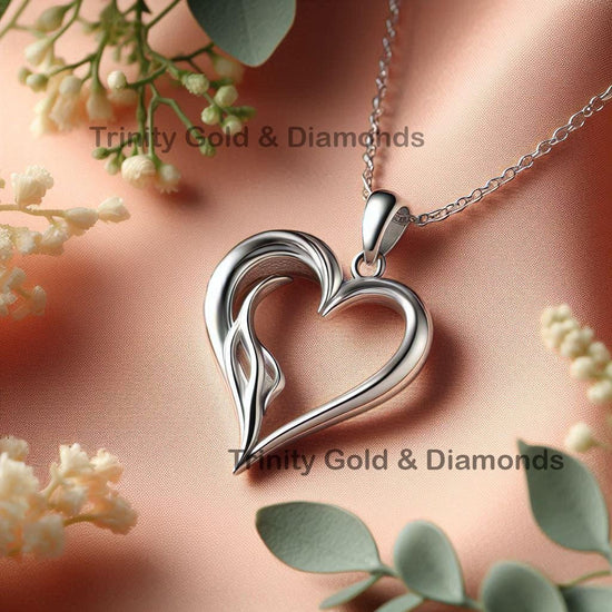 Minimalist Heart Necklace, Delicate Silver Heart, Handmade Heart Necklace, Unique Heart Gift, Heart Jewelry Gift for Her, Anniversary Gift