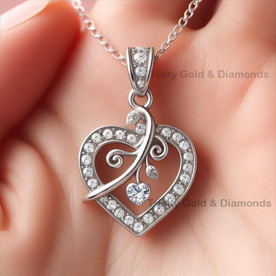 HEART PENDANT •  Moissanite Heart Necklace • Pave Heart Pendant • Heart Necklace • Perfect Mothers Day Gift