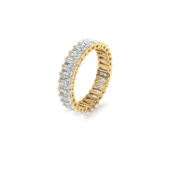 Radiant Cut Matching Wedding Band, Radiant Eternity Band, Eternity Pave Stacking Band, Engagement Band, Anniversary Band Ring, Mother&