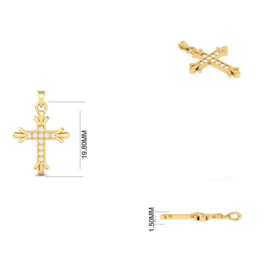 Elegant Cross Pendant Charm, Christian Symbol Necklace, Dainty Handmade Jewelry Gift for Women & Men, Faith-Based Charm