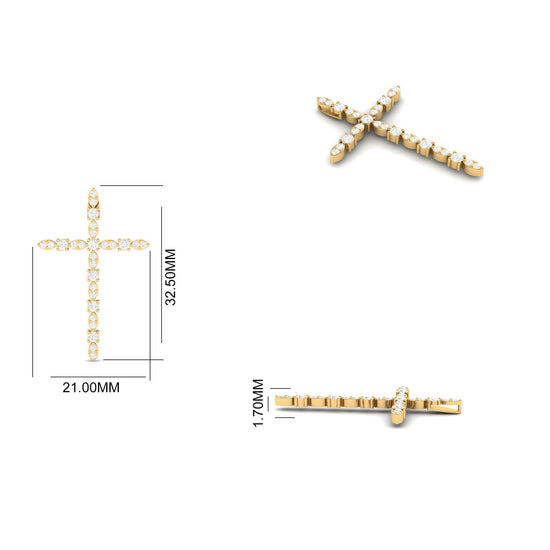 Green Cross Pendant Necklace, Handmade Gold Dainty Religious Jewelry, Minimalist Spiritual Charm, Gift for Her