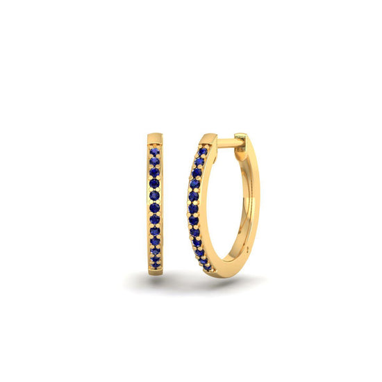 Red Pave Hoop Earrings for Women, Dainty Sparkling Huggie Hoops, Minimalist Everyday Earrings, Gift for Her