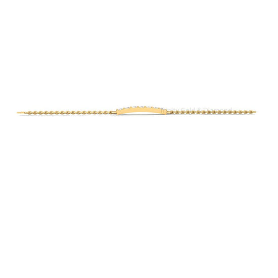 Dainty Bar Bracelet for Women • Rose Gold Chain with Sparkling Stones • Minimalist Diamond-Inspired Jewelry • Gift for Her