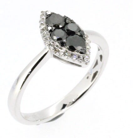 Cluster Marquise Ring, Blue Sapphire Cluster Ring, Gemstone ring, Perfect Gift, 14KT Gold Plated, Available - Black, Blue And Brown Gemstone