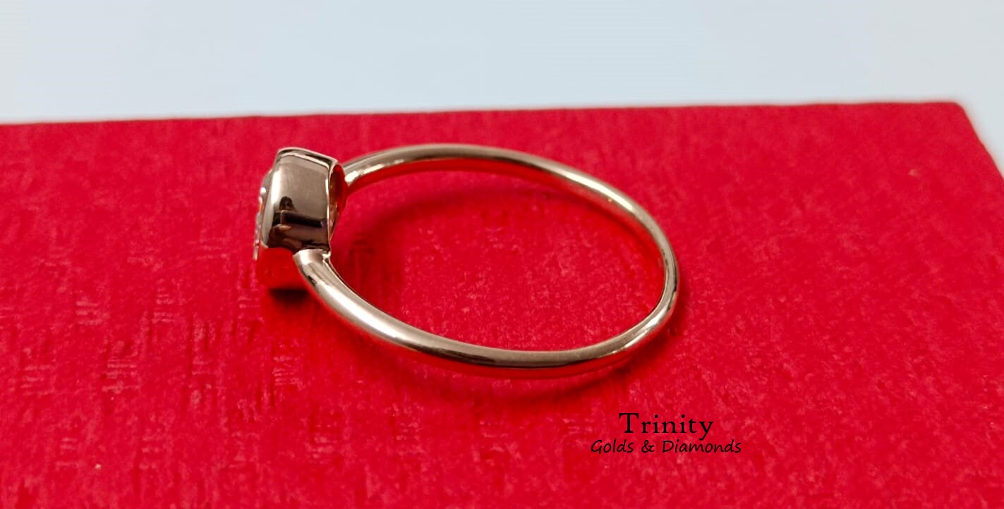 0.50CT Round Diamond Solitaire Bezel Set Ring / Dainty Ring For Women / Delicate Ring / 14KT White Gold Plated / Gift For Her